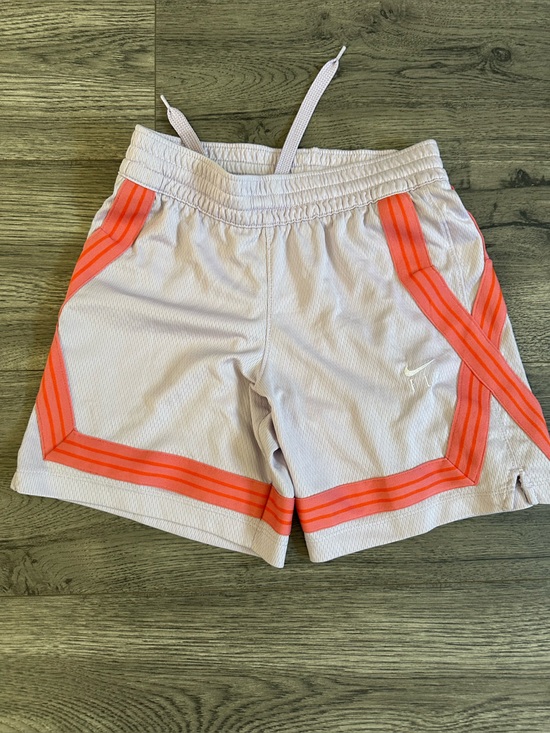 Nike Other - Nike Light Gray Shorts with Coral-Orange Stripe Accents